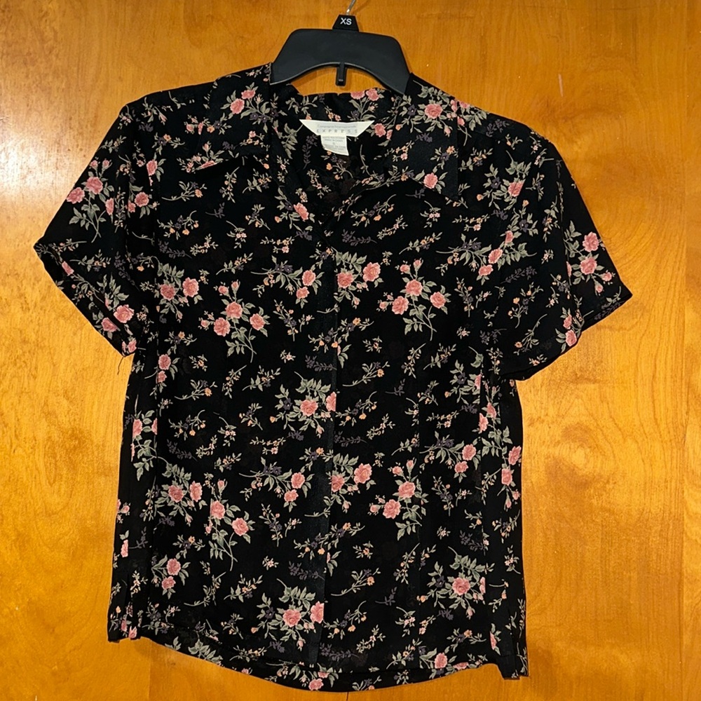 Express sheer floral blouse